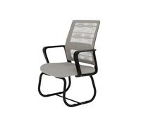 Chaise,OMOZUN Chaise de bureau moderne et épurée, structure métallique, moelleuse et confortable, adaptée à la maison et au bureau, gris et noir