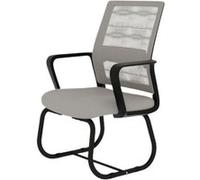 Chaise,OMOZUN Chaise de bureau moderne et épurée, structure métallique, moelleuse et confortable, adaptée à la maison et au bureau, gris et noir gris et noir