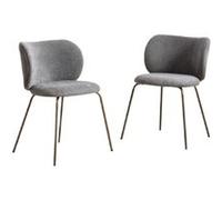 Chaise,OMOZUN Chaises de salle à manger modernes en chenille, avec dossier incurvé confortable et rembourrage moelleux, pieds en métal bronze : rehaussez l'ambiance de votre cuisine grâce à leur confo