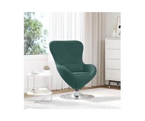 Chaise Ouf en Velours Vert Foncé