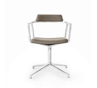 Chaise Pivotante 452, Sable foncé/Aluminium