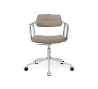 Vipp 453+ / Vipp453+ Swivel Chair chaise pivotante Vipp sable foncé textile / cadre en aluminium poli avec roulettes - 5705953212818