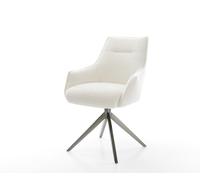 Chaise-pivotante Alja-Flex avec accoudoirs bou oux beige pied croisé large grafiete pivotement sur 360° fonction bascule resorts ensachés