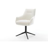 Chaise-pivotante Alja-Flex avec accoudoirs bou oux beige pied de chaise 4 branches noir pivotement sur 360° fonction bascule resorts ensachés