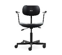 Chaise pivotante avec accoudoirs S 197 R 20 support noir WxHxD 58x66x58cm