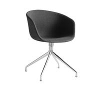 Chaise pivotante capitonnée AAC 21 poli polished aluminium base