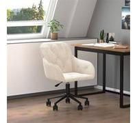 Chaise pivotante de bureau Crème Velours G