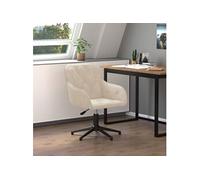 vidaXL Chaise pivotante de bureau Crème Velours344865 G