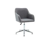vidaXL Chaise pivotante de bureau Gris clair Tissu Gris