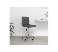 vidaXL Chaise pivotante de bureau Gris foncé Tissu334314 Gris G