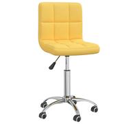 vidaXL Chaise pivotante de salle à manger Jaune moutarde Tissu