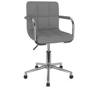 Chaise Pivotante de Salle à Manger Gris Clair Tissu Dîner Cuisine vidaXL