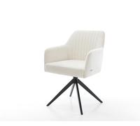 Chaise-pivotante Greg-Flex bou oux beige pied croisé large noir pivotement sur 360° fonction bascule resorts ensachés