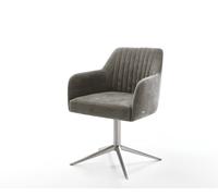 Chaise-pivotante Greg-Flex bou oux couleur boue pied de chaise 4 branches acier inoxydable pivotement sur 360° fonction bascule resorts ensachés