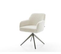 Chaise-pivotante Greg-Flex tissu teddy beige pied croisé large grafiete pivotement sur 360° fonction bascule resorts ensachés