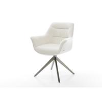 Chaise-pivotante Kaira-Flex bou oux beige pied croisé large grafiete pivotement sur 360° fonction bascule