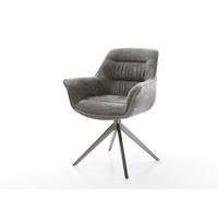 Chaise-pivotante Kaira-Flex bou oux couleur boue pied croisé large grafiete pivotement sur 360° fonction bascule