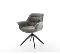 Chaise-pivotante Kaira-Flex bou oux couleur boue pied croisé large noir pivotement sur 360° fonction bascule