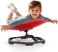 Chaise pivotante sensorielle pour enfants COSTWAY, Chaise pivotante pour enfants 360° avec base métallique antidérapante, Chaise pour enfants Indoor pour jeunes enfants 3+ Rouge