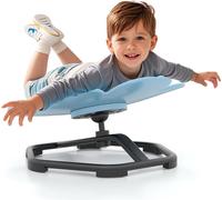 Chaise pivotante sensorielle pour enfants COSTWAY, Chaise pivotante pour enfants 360° avec base métallique antidérapante, Chaise pour enfants Indoor pour jeunes enfants 3+ Bleu