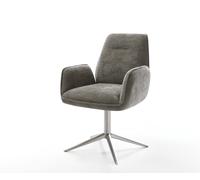 Chaise-pivotante Zoa-Flex bou oux couleur boue pied de chaise 4 branches acier inoxydable pivotement sur 360° fonction bascule resorts ensachés