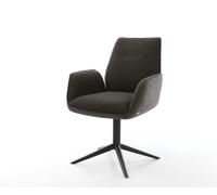 Chaise-pivotante Zoa-Flex tissu mixte noir pied de chaise 4 branches noir pivotement sur 360° fonction bascule ressorts ensachés