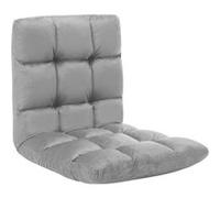 vidaXL Chaise de sol Pliable gris clair microfibre