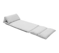 vidaXL Chaise de sol Pliable gris clair microfibre