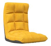 Chaise pliable de sol Jaune moutarde Tissu