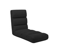 vidaXL Chaise de sol Pliable Noir Similicuir