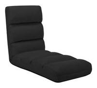 vidaXL Chaise de sol Pliable Noir Similicuir
