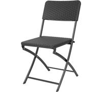 Chaise pliante Bolero en rotin noir (2 pièces)