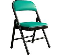 Chaise pliante, chaise de bureau pliable pour petits espaces, chaise empilable avec dossier simple, chaise de salle à manger pliable moderne pour balcon, chaise longue (noir, vert)