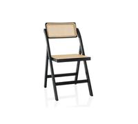 hjh Living Chaise pliante TUDELA BAMBOO Noir/Marron
