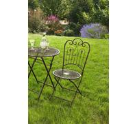Chaise pliante en métal "Provence" au design antique, chaise de jardin, chaise de balcon