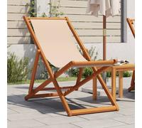 Chaise pliante en tissu et structure en bois bleue vidaXL