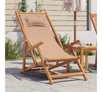 Chaise pliante en tissu et structure en bois bleue vidaXL