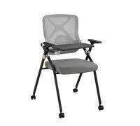 Chaise pliante ergonomique en maille avec tableau d'écriture intégré, siège dossier portable pour la maison, le bureau, le balcon, les sièges d'invités, design peu encombrant