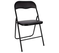 Chaise pliante flexible en métal noir pour la maison et le jardin