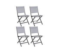 Chaise Pliante Lot De 4 Chaises Pliante Elin Anthracite Gris