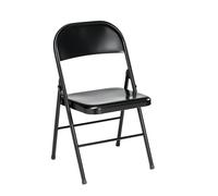Chaise pliante Métal noire - Lot de 2
