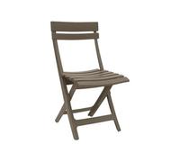 Chaise pliante Miami GROSFILLEX Taupe Résistante au intempéries et UV Gris
