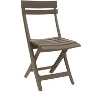 Chaise pliante Miami - GROSFILLEX - Taupe - Résistante aux intempéries et UV