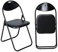Chaise Pliante Paris rembourrée Similicuir, Blanche 1 unité(1 X Chair,Black)