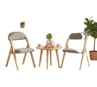 Chaise pliante, peu encombrante, assise confortable, GRIS CLAIR