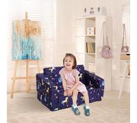 Chaise pliante pour enfant à double usage, chaise stable avec housse en tissu, chaise pliante souple et légère pour la chambre, le salon ou la salle de jeux