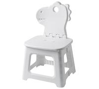 Chaise Pliante pour Enfants escabeau Pliable en Plastique Robuste avec Support arrière en Forme de Dinosaure et poignée