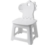 Chaise Pliante pour Tout-Petits, Chaise Pliante pour Enfants, escabeau Pliable en Plastique Robuste avec Support arrière en Forme de Dinosaure et poignée intégrée pour Salon, Cuisine, Salle de Bain