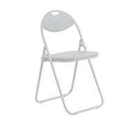 Chaise pliante rembourrée - pour le bureau - entièrement blanche - lot de 1