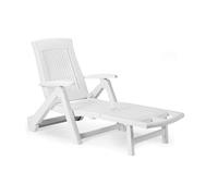 Chaise Pliante Zircone Blanche Pliable, Mobile Et Confortable - Ipae Progarden